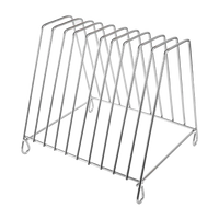 chopping board rack 10 slot large chrome plated