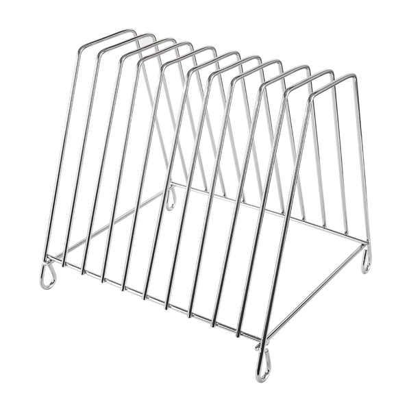 chopping board rack 10 slot large chrome plated