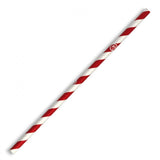 red and white drinking straw regular long Bx 250 straws