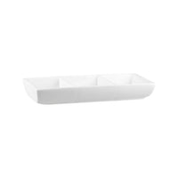 White Classicware Deep 3 Compartment Sauce Dish 220x105x30mm 