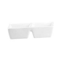 White Compartment Diamond Dishes 