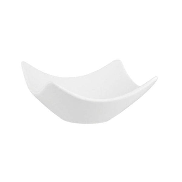 white square curved dish bowl