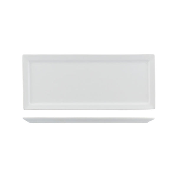 White Classicware Narrow Rim Rectangular Plates 245x170x10mm