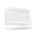 Classicware Wide Rim Rectangular Wave Plates White 385x240x20mm 458