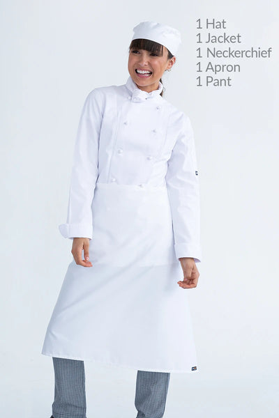 Student Chef Uniform 5 Piece Bundle Kit APR-BUNDLE5