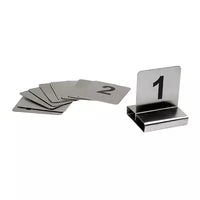 Flat Adhesive Table Numbers - (Set of 31-40) 50 x40mm Stainless Steel 57440