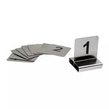Flat Adhesive Table Numbers - (Set of 31-40) 50 x40mm Stainless Steel 57440