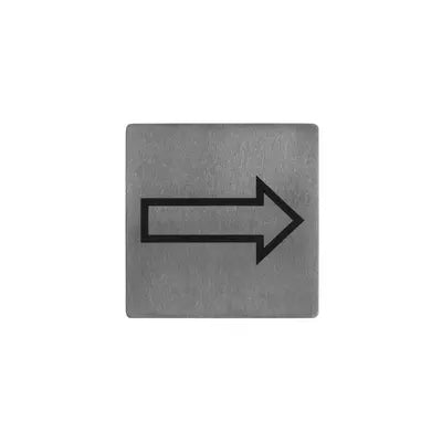 Wall Sign Large Arrow Stainless Steel 130 x 130mm 57796