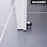 Door Stop Chrome Finish Wagner Tiny EH 5071 Floor Door Stop, Chrome/Black
