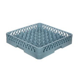 blue plastic dish rack on a white background