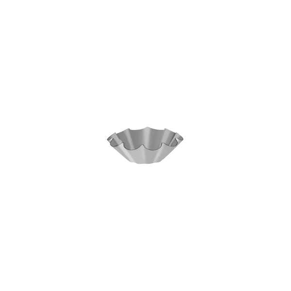 Tin Plated Brioche Mould 10 Ribs Fixed Base 90x32mm 64206 Guery France Baking