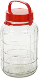 Chef Airtight Jar With Carry Handle Retro Panel 3 Litre Large Multi Glass With Red Lid JAR-3LTRED