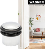 Door Stop Chrome Finish Wagner Tiny EH 5071 Floor Door Stop, Chrome/Black