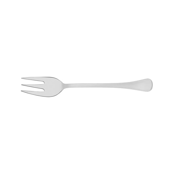 Silver fork on a white background