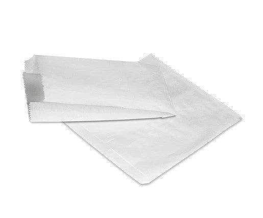 8 Long White Paper Bags Flat Bag 390x27mm
