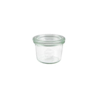 small glass weck storage jar and lid clear