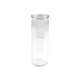 Clear glass jar 