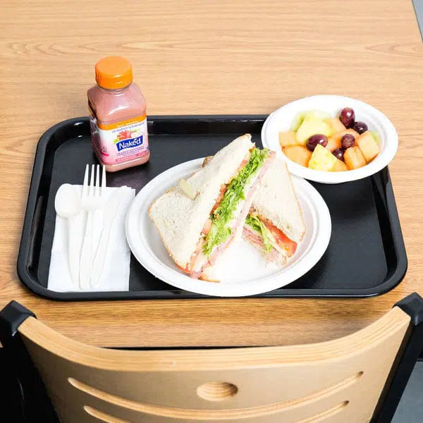 Plastic Fast Food Tray Black 400x300mm 89000 – Santos Online Supplies