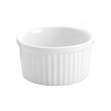 Souffle Dish Ribbed White Long Fine 65 x 30mm 40ml