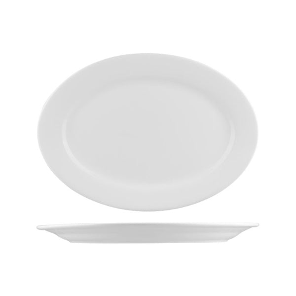 L.F Wide Rim Oval Plates 630x385x55mm
