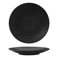 Luzerne Zen Black Swirl Round Coupe Plate 20.5cm
