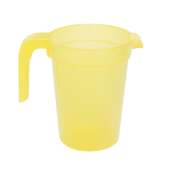 yellow 1 litre jug with handle 