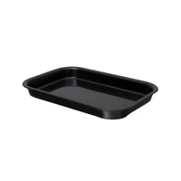 Black rectangular serving tray healthcare