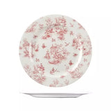 ROUND PLATE  21.5cm WIDE RIM CHURCHILL TOILE CRANBERRY BOX 6 9971521