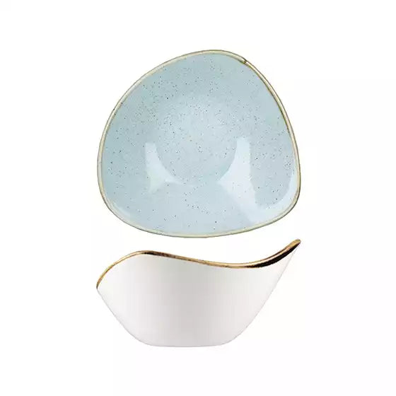 Stonecast Duck Egg Triangular Bowl Diameter 153mm  9975715-D Churchill