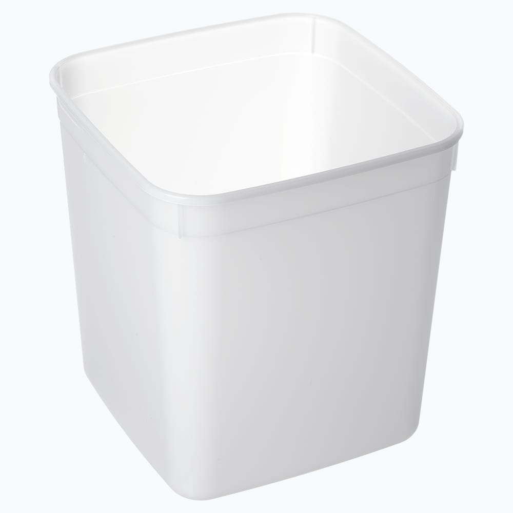 BonWare™ White PP Square Storage Containers Box 60 Containers 180 180x ...