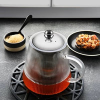 Brew Teapot Glass With Filter With 600ml Vertical Stripes BW9120