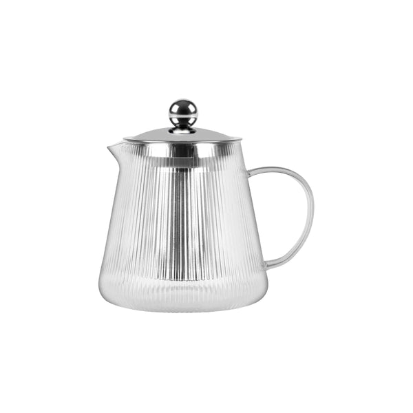 Brew Teapot Glass With Filter With  600ml Vertical Stripes