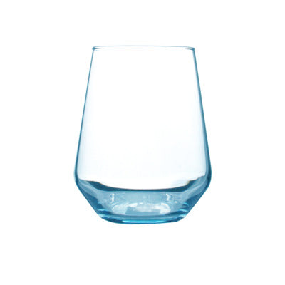 Tumbler Glass Allegra Aqua Water & Spirit Tumbler 425ml Blue