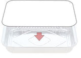 Foil Container Lids 7223/ PC223L/360 PE Board 22.5cm x 22.5cm Pack 200 White/Silver