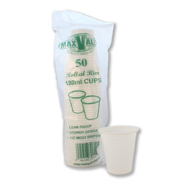 180ml Clear Cup with “Rolled Rim” Box 1000 Cups HEALTHCARE SAFETY CUP6CL