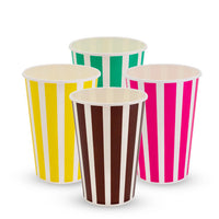 Paper Cup Clear Lid to Suit Candy Stripe Cups Box 1000 90mm Straw Slot CCLID90-F
