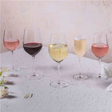 Wine crystal glass 440ml with vertical pourline
