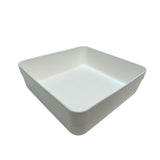 White PP Deli dish square bowl 