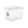 ALL SET 15L Clear Storage Tub & Lid – Stackable Rolling Organizer