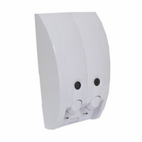 Double Soap Dispenser Plastic White 2 x 400ml DSD