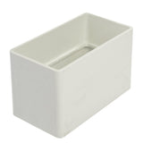 Icon Plastic White PVC Square Socket Coupling D/End Downpipe