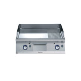 700XP Gas Griddle Plate with Smooth/Ribbed Polished Chrome Plate 800mm-