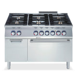 700XP 6 Burner Gas Range with Electric Oven 1200mm