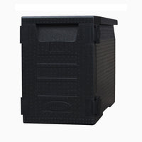 Insulated Food Pan Carrier Front Load Black EEP Expanded Polypropylene 100% Recyclable