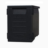 Insulated Food Pan Carrier Front Load Black EEP Expanded Polypropylene 100% Recyclable