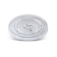 Clear disposable  recyclable plastic lid x slot 98ml round