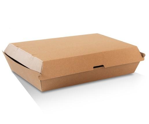 family pack takeaway  clam box kraft corrugated brown 