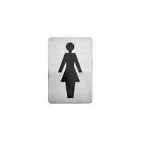 female wall sign stainless steel 