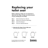 Toilet Seat White Ezifix Oval Height  35mm x Width 380mm x Length 470mm