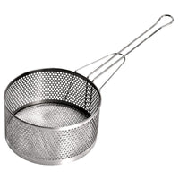 frybasket round with handle chrome plated